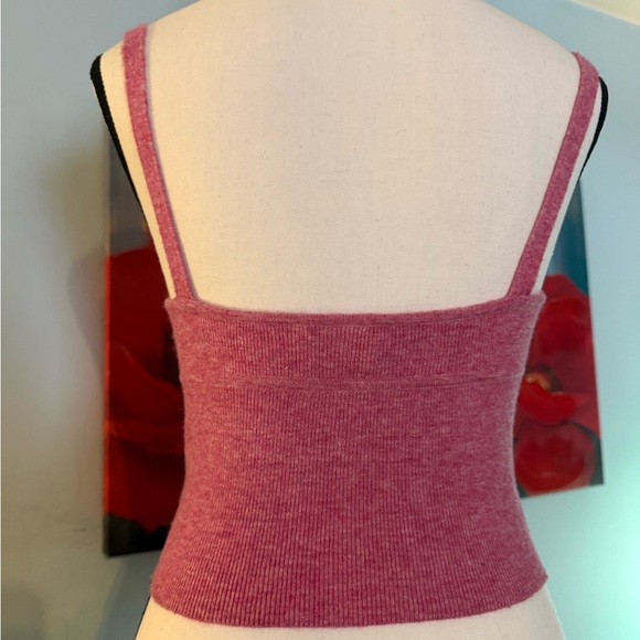 Aritzia Pink Wilfred Sicily Sweater Tank Top Size S Small Cashmere Wool Blend - Picture 3 of 9